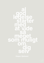plakat: al god ledelse starter med at vide så meget som muligt om dig selv - painters white-Fodbold-A1two3
