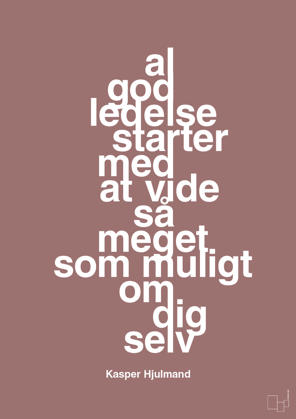 plakat: al god ledelse starter med at vide så meget som muligt om dig selv - plum-Fodbold-A1two3