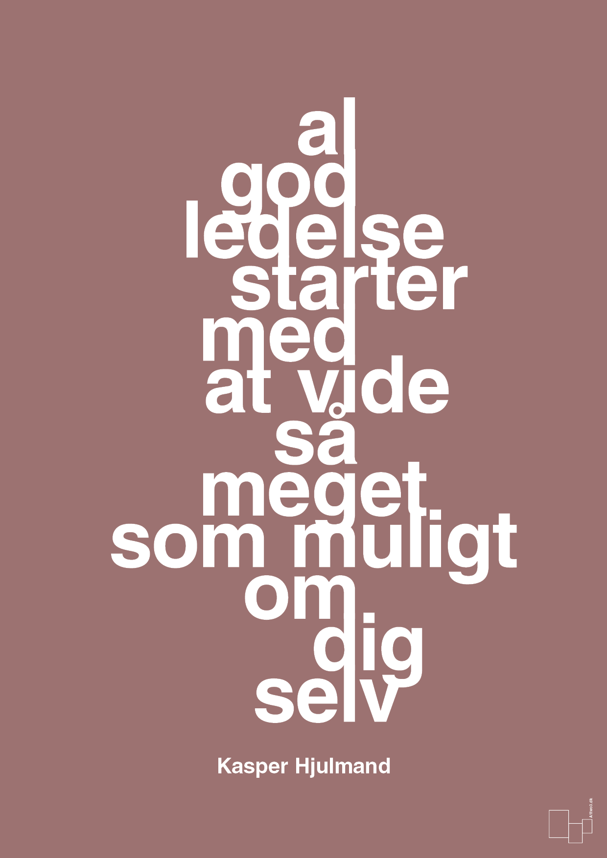 plakat: al god ledelse starter med at vide så meget som muligt om dig selv - plum-Fodbold-A1two3