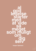 plakat: al god ledelse starter med at vide så meget som muligt om dig selv - powder-Fodbold-A1two3