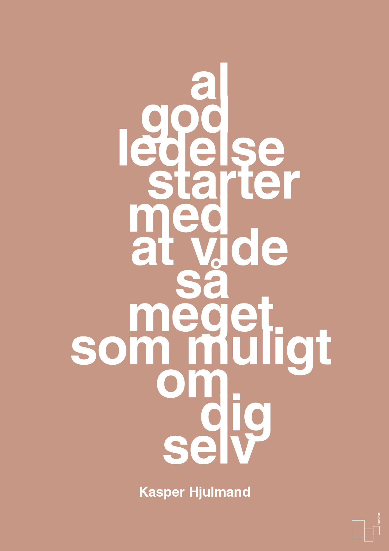 plakat: al god ledelse starter med at vide så meget som muligt om dig selv - powder-Fodbold-A1two3
