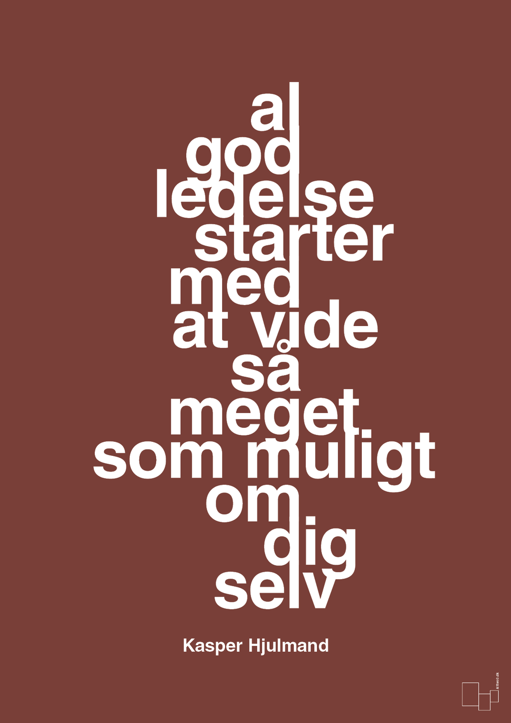 plakat: al god ledelse starter med at vide så meget som muligt om dig selv - red pepper-Fodbold-A1two3