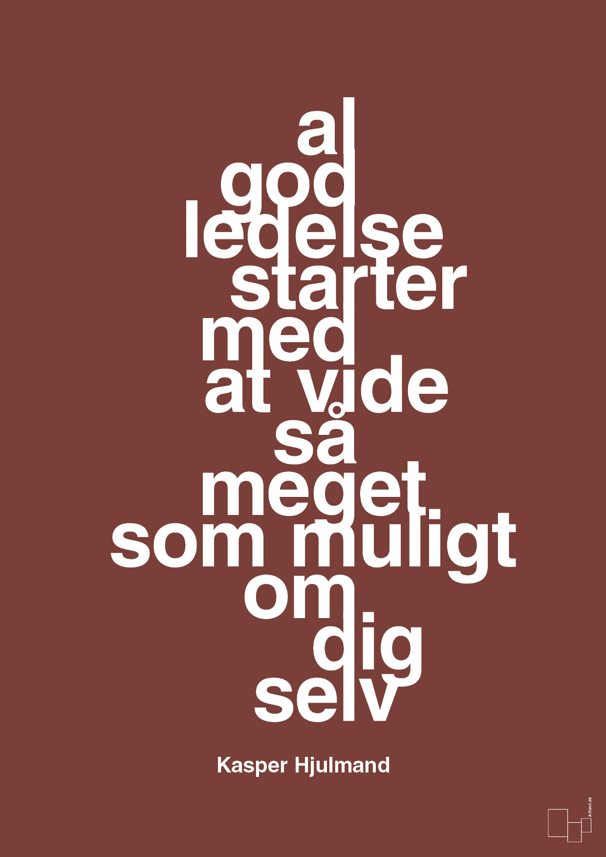 plakat: al god ledelse starter med at vide så meget som muligt om dig selv - red pepper-Fodbold-A1two3