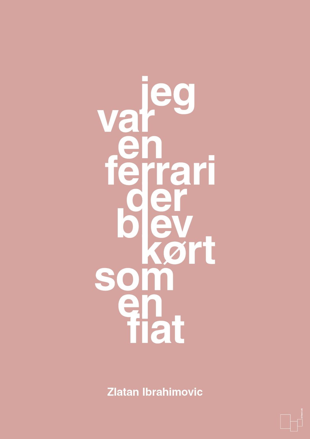 plakat: jeg var en ferrari der blev kørt som en fiat - bubble shell-Fodbold-A1two3
