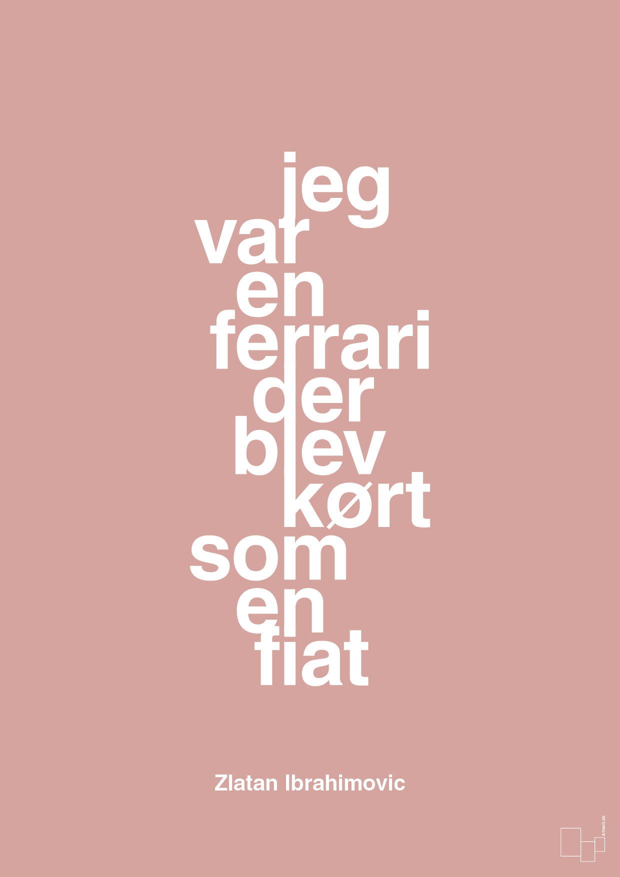 plakat: jeg var en ferrari der blev kørt som en fiat - bubble shell-Fodbold-A1two3