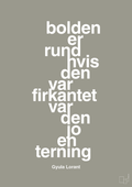 plakat: bolden er rund hvis den var firkantet var den jo en terning - battleship gray-Fodbold-A1two3