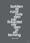 plakat: bolden er rund hvis den var firkantet var den jo en terning - graphic charcoal-Fodbold-A1two3