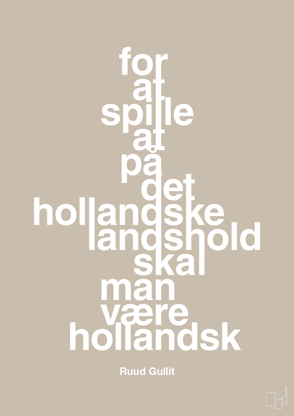 plakat: for at spille på det hollandske landshold skal man være hollandsk - creamy mushroom-Fodbold-A1two3