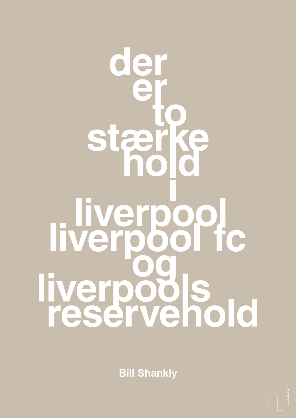 plakat: der er to stærke hold i liverpool liverpool fc og liverpools reservehold - creamy mushroom-Fodbold-A1two3