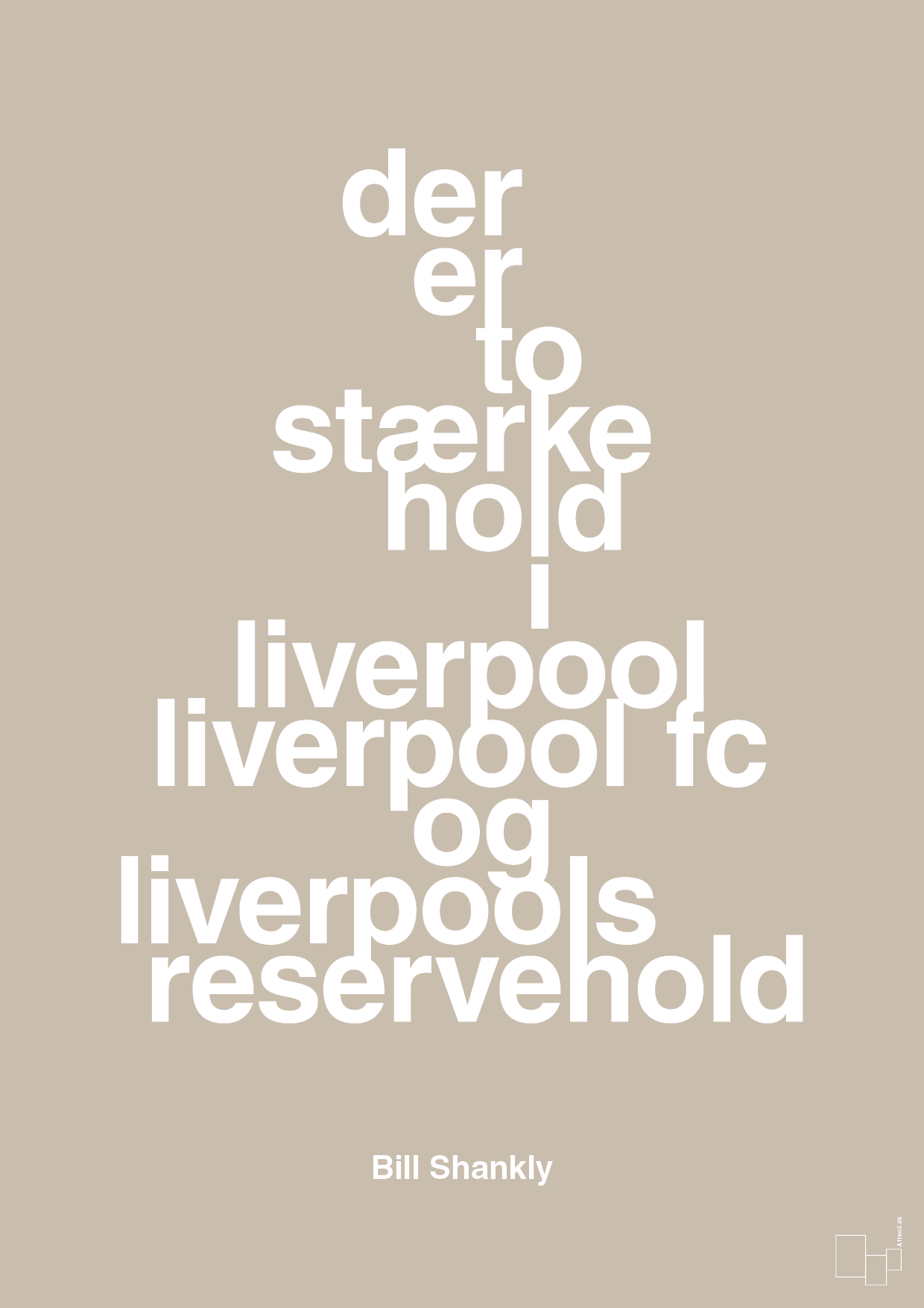 plakat: der er to stærke hold i liverpool liverpool fc og liverpools reservehold - creamy mushroom-Fodbold-A1two3