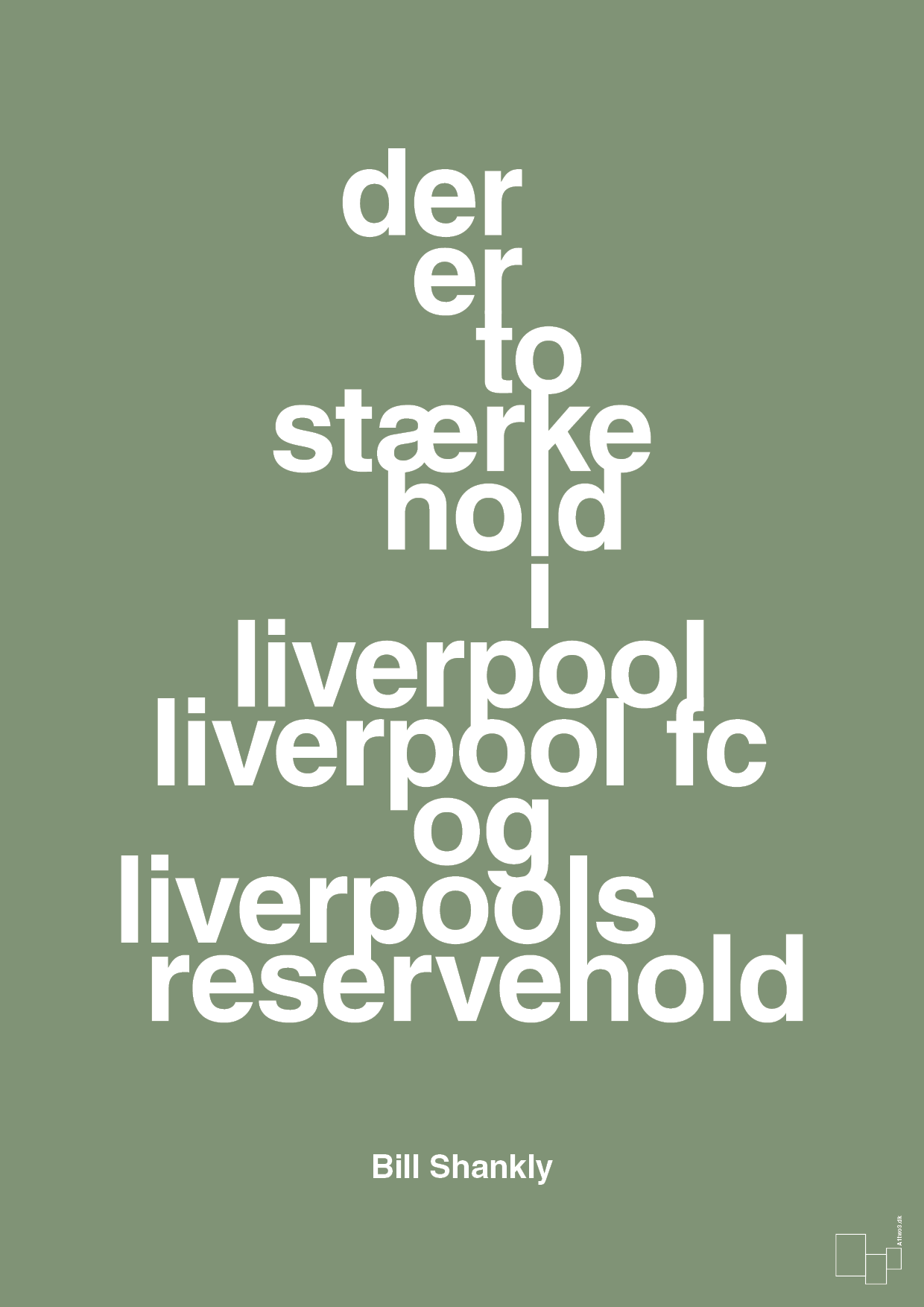 plakat: der er to stærke hold i liverpool liverpool fc og liverpools reservehold - jade-Fodbold-A1two3