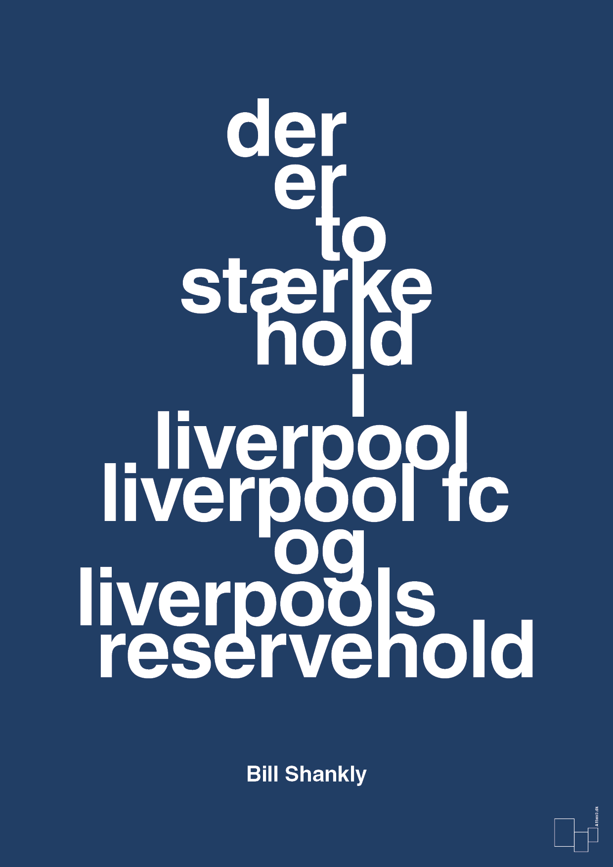 plakat: der er to stærke hold i liverpool liverpool fc og liverpools reservehold - lapis blue-Fodbold-A1two3