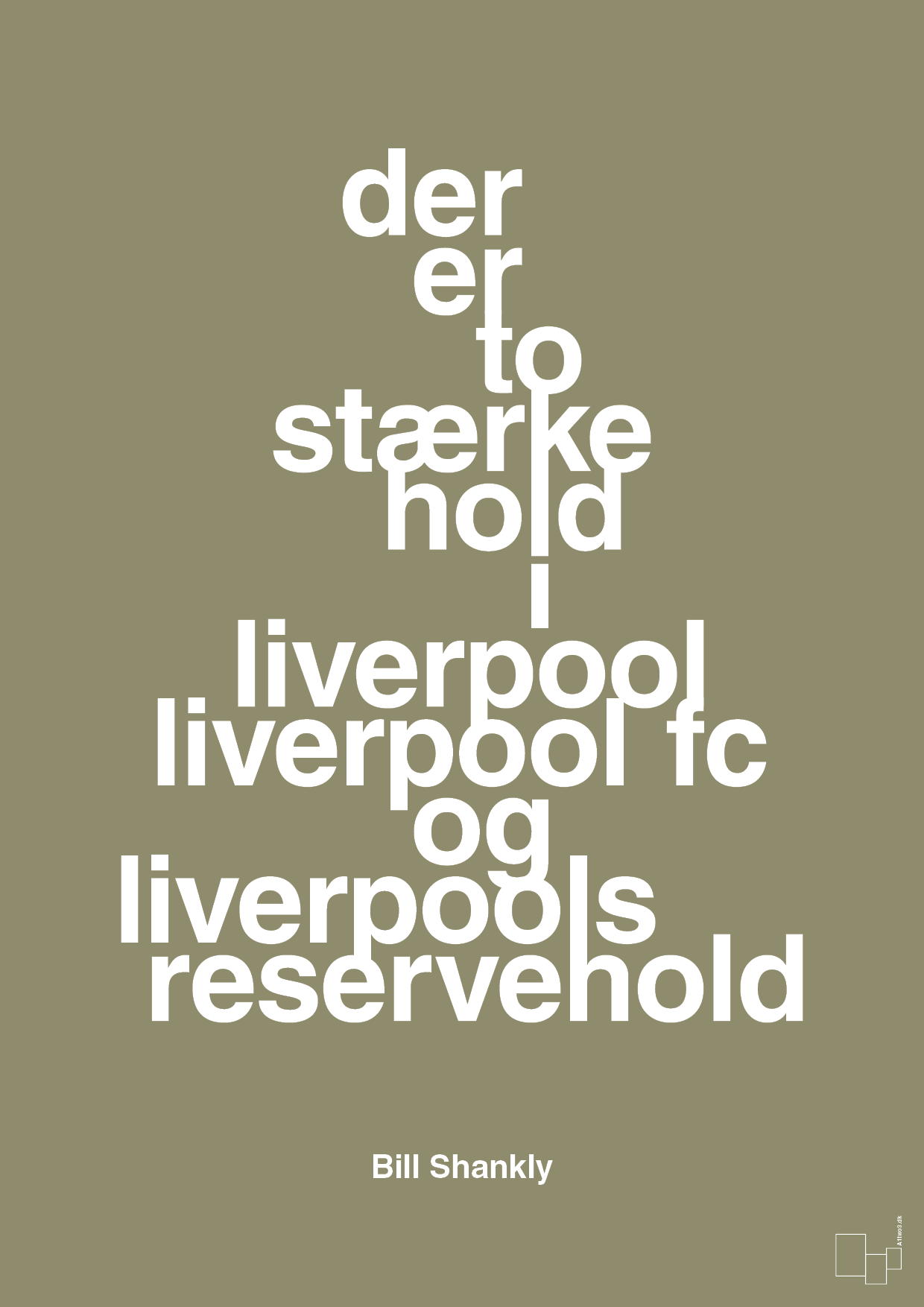 plakat: der er to stærke hold i liverpool liverpool fc og liverpools reservehold - misty forrest-Fodbold-A1two3