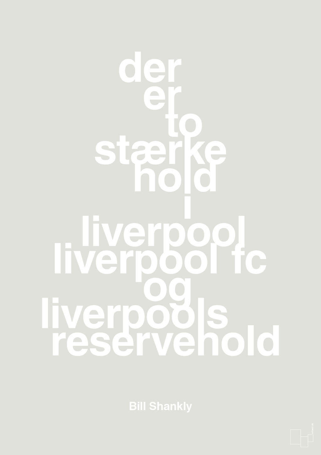 plakat: der er to stærke hold i liverpool liverpool fc og liverpools reservehold - painters white-Fodbold-A1two3