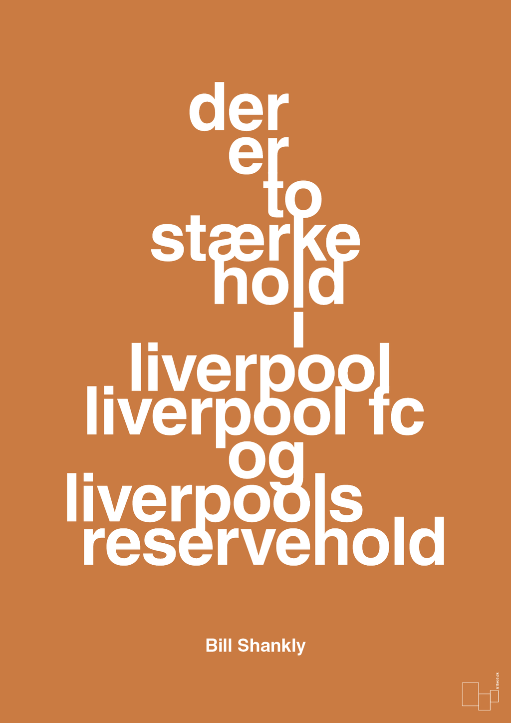 plakat: der er to stærke hold i liverpool liverpool fc og liverpools reservehold - rumba orange-Fodbold-A1two3