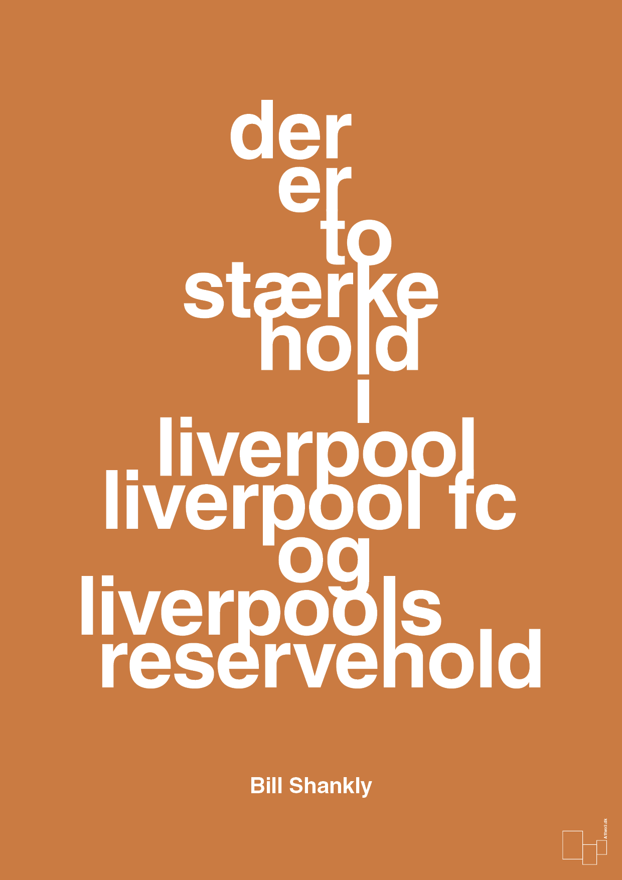 plakat: der er to stærke hold i liverpool liverpool fc og liverpools reservehold - rumba orange-Fodbold-A1two3