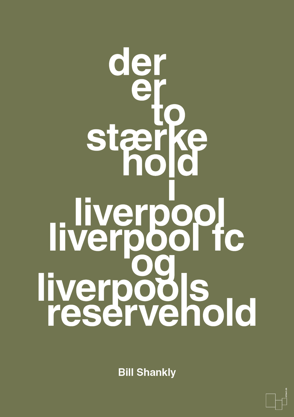 plakat: der er to stærke hold i liverpool liverpool fc og liverpools reservehold - secret meadow-Fodbold-A1two3