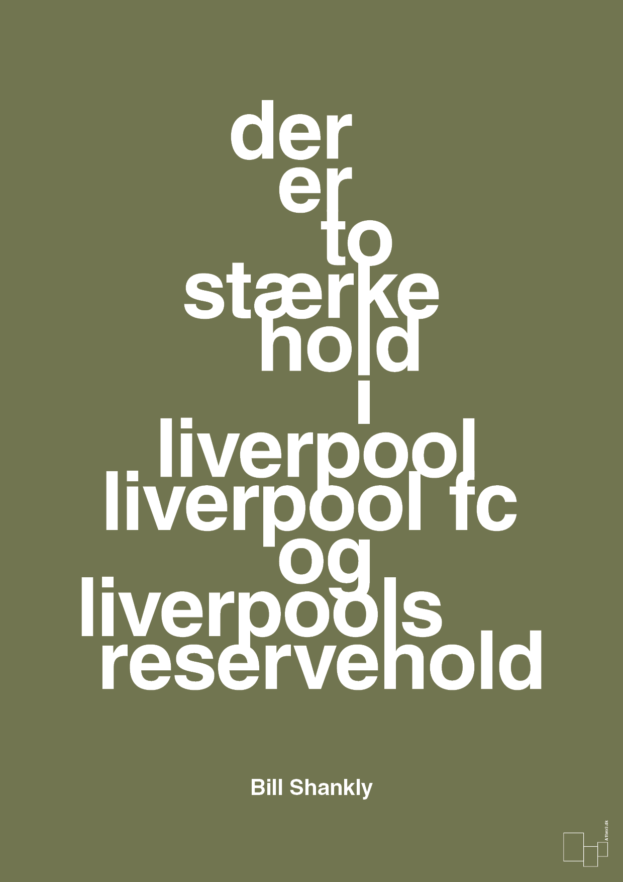 plakat: der er to stærke hold i liverpool liverpool fc og liverpools reservehold - secret meadow-Fodbold-A1two3