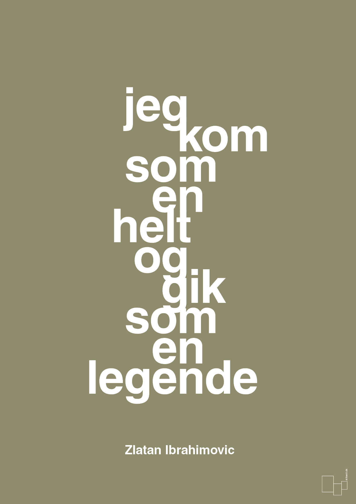 plakat: jeg kom som en helt og gik som en legende - misty forrest-Fodbold-A1two3