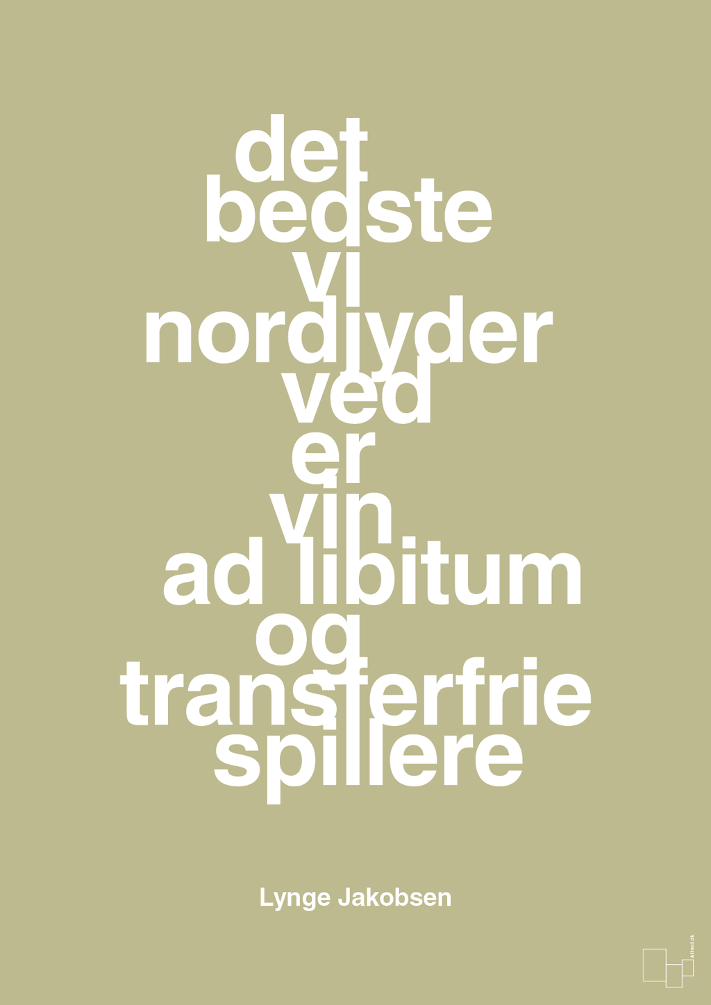 plakat: det bedste vi nordjyder ved er vin ad libitum og transferfrie spillere - back to nature-Fodbold-A1two3