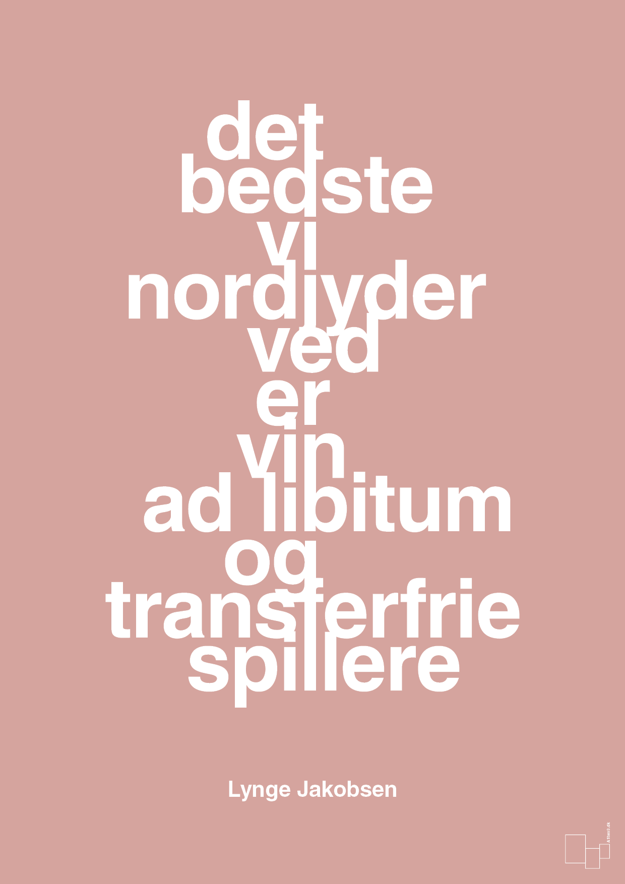 plakat: det bedste vi nordjyder ved er vin ad libitum og transferfrie spillere - bubble shell-Fodbold-A1two3