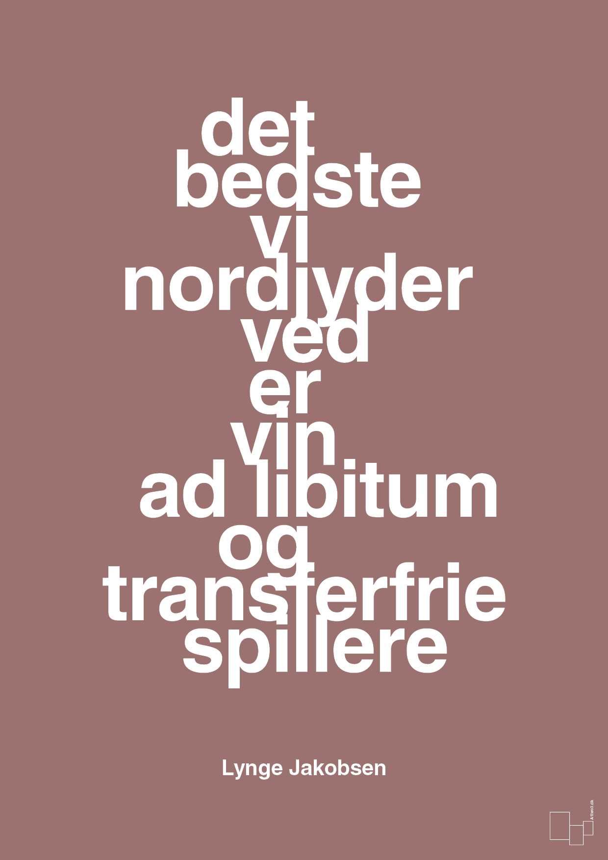 plakat: det bedste vi nordjyder ved er vin ad libitum og transferfrie spillere - plum-Fodbold-A1two3