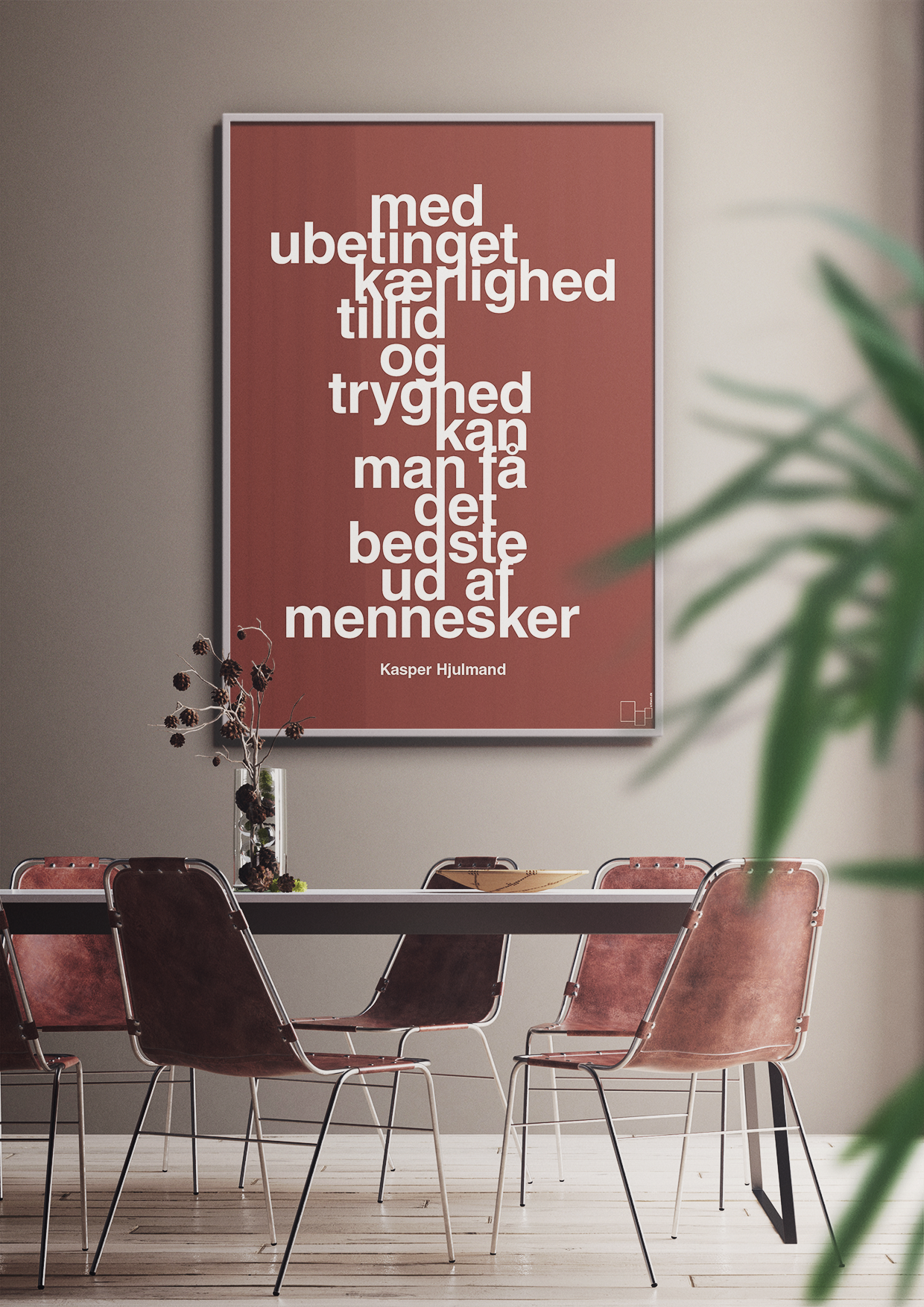plakat: med ubetinget kærlighed tillid og tryghed kan man få det bedste ud af mennesker - jade-Fodbold-A1two3
