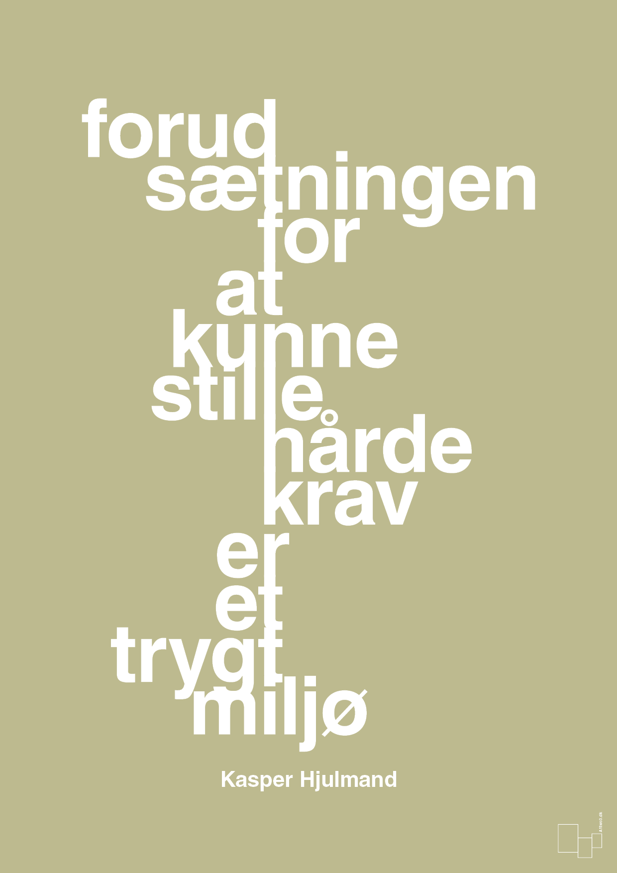 plakat: forudsætningen for at kunne stille de hårde krav er et trygt miljø - back to nature-Fodbold-A1two3