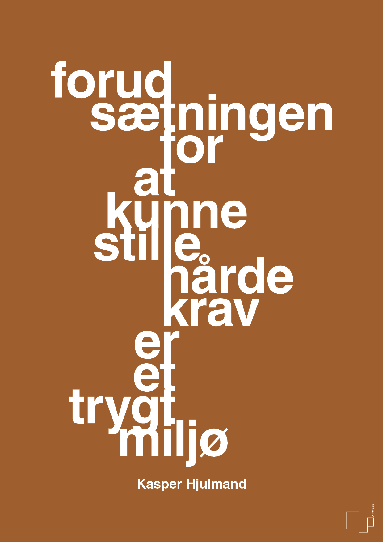 plakat: forudsætningen for at kunne stille de hårde krav er et trygt miljø - cognac-Fodbold-A1two3