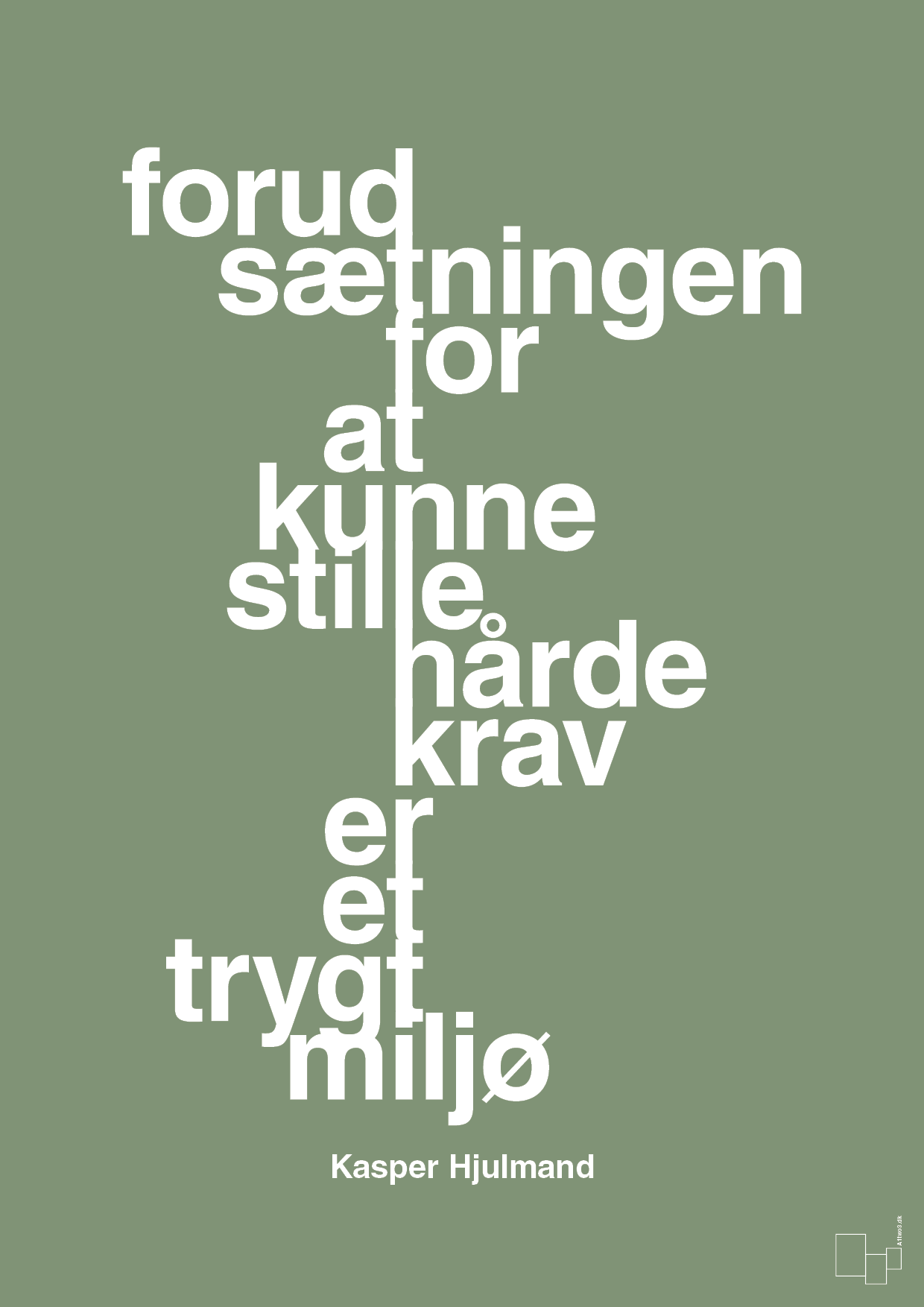 plakat: forudsætningen for at kunne stille de hårde krav er et trygt miljø - jade-Fodbold-A1two3