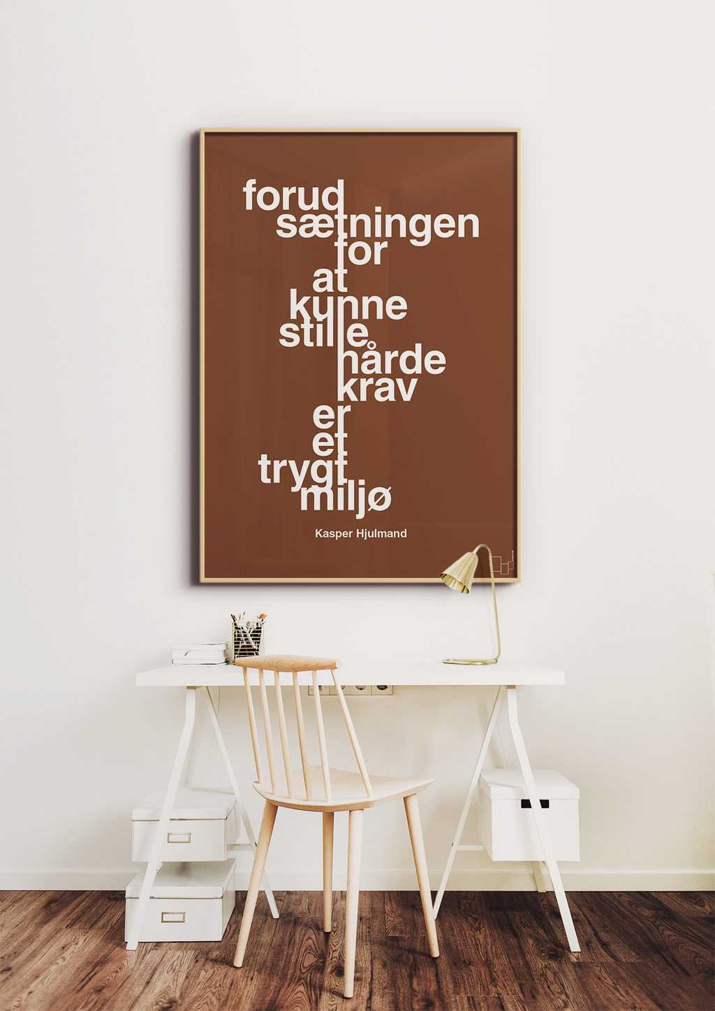 plakat: forudsætningen for at kunne stille de hårde krav er et trygt miljø - heavenly blue-Fodbold-A1two3