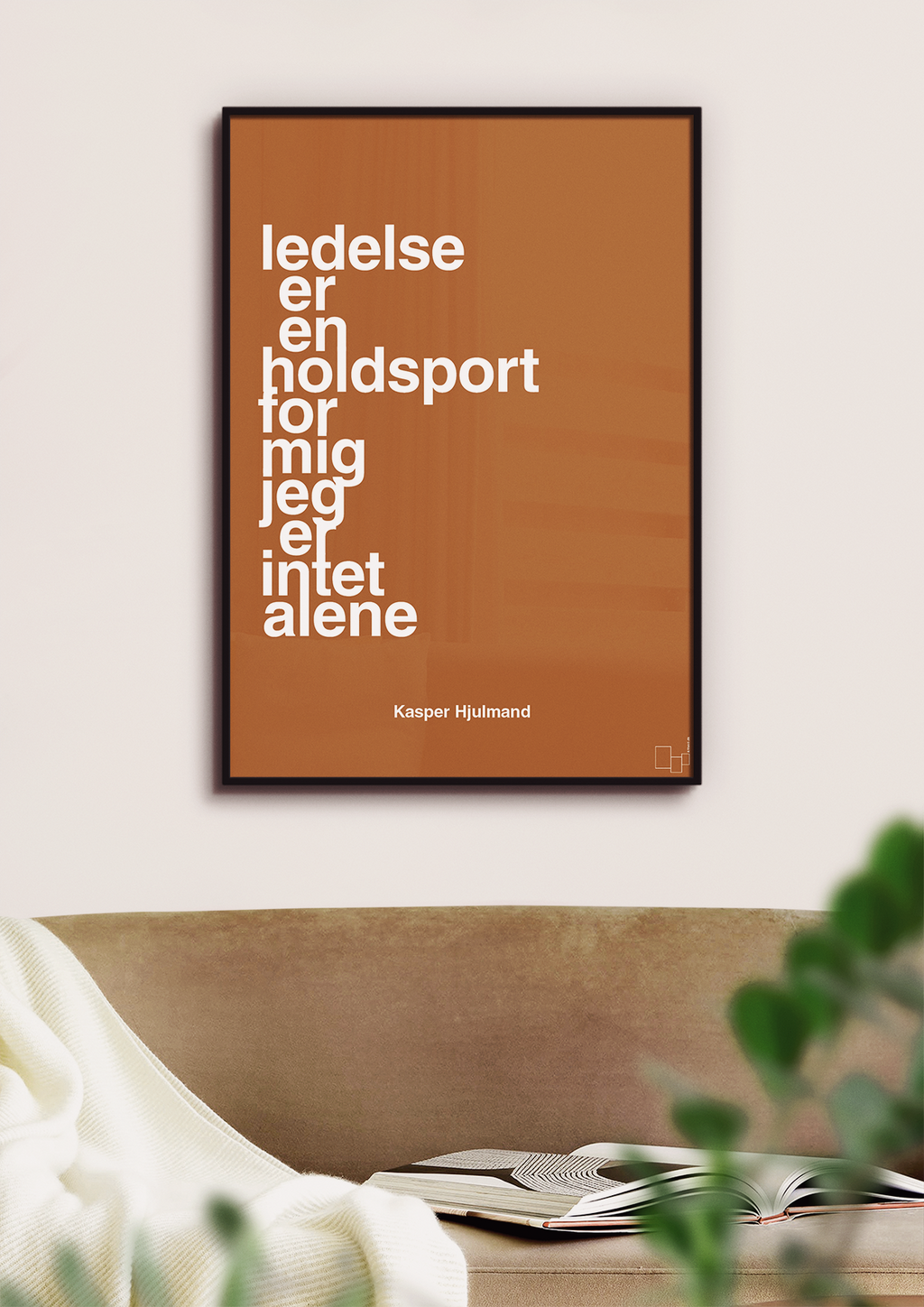 plakat: ledelse er en holdsport for mig jeg er intet alene - bubble shell-Fodbold-A1two3