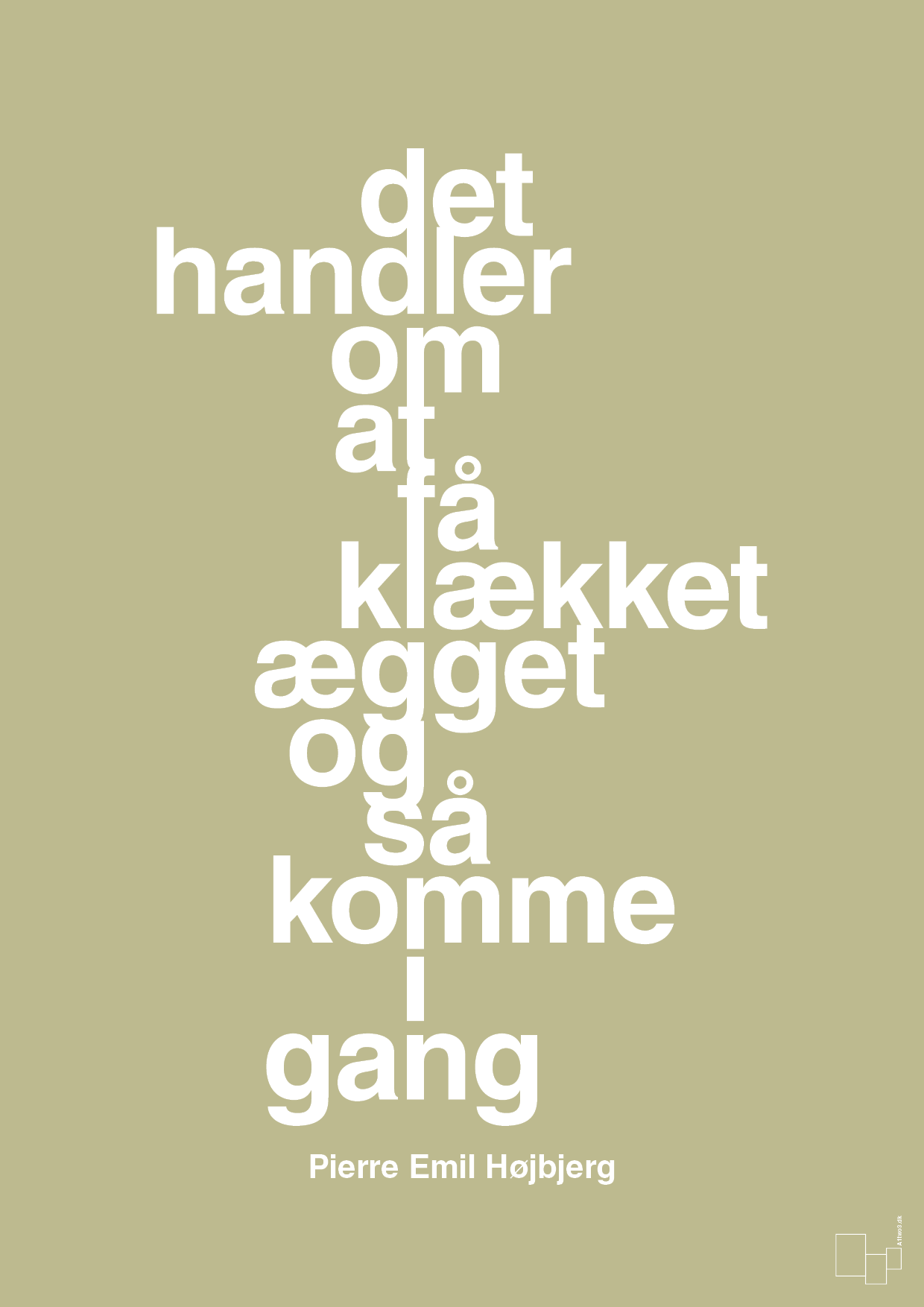 plakat: det handler om at få klækket ægget og så komme i gang - back to nature-Fodbold-A1two3