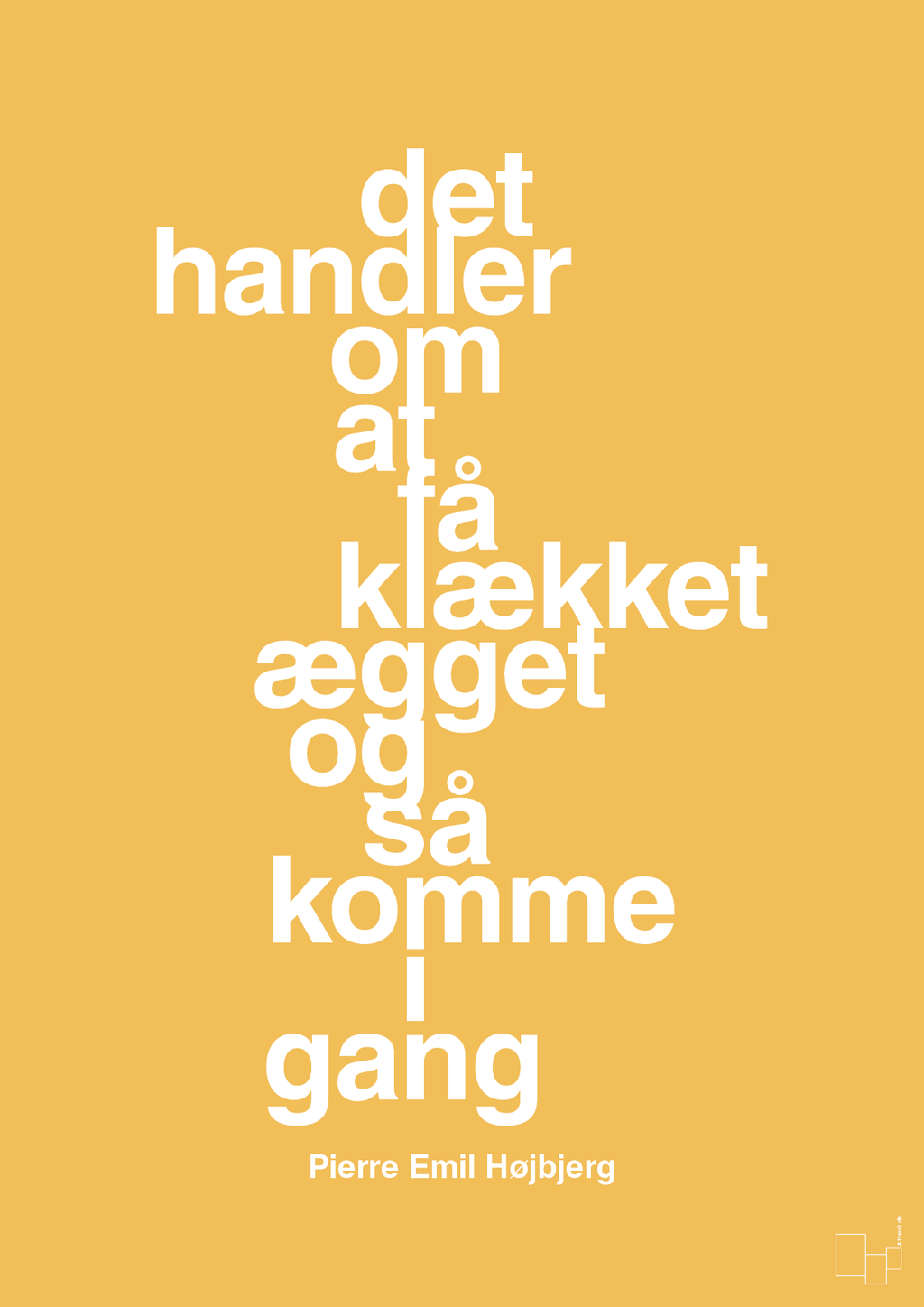 plakat: det handler om at få klækket ægget og så komme i gang - honeycomb-Fodbold-A1two3