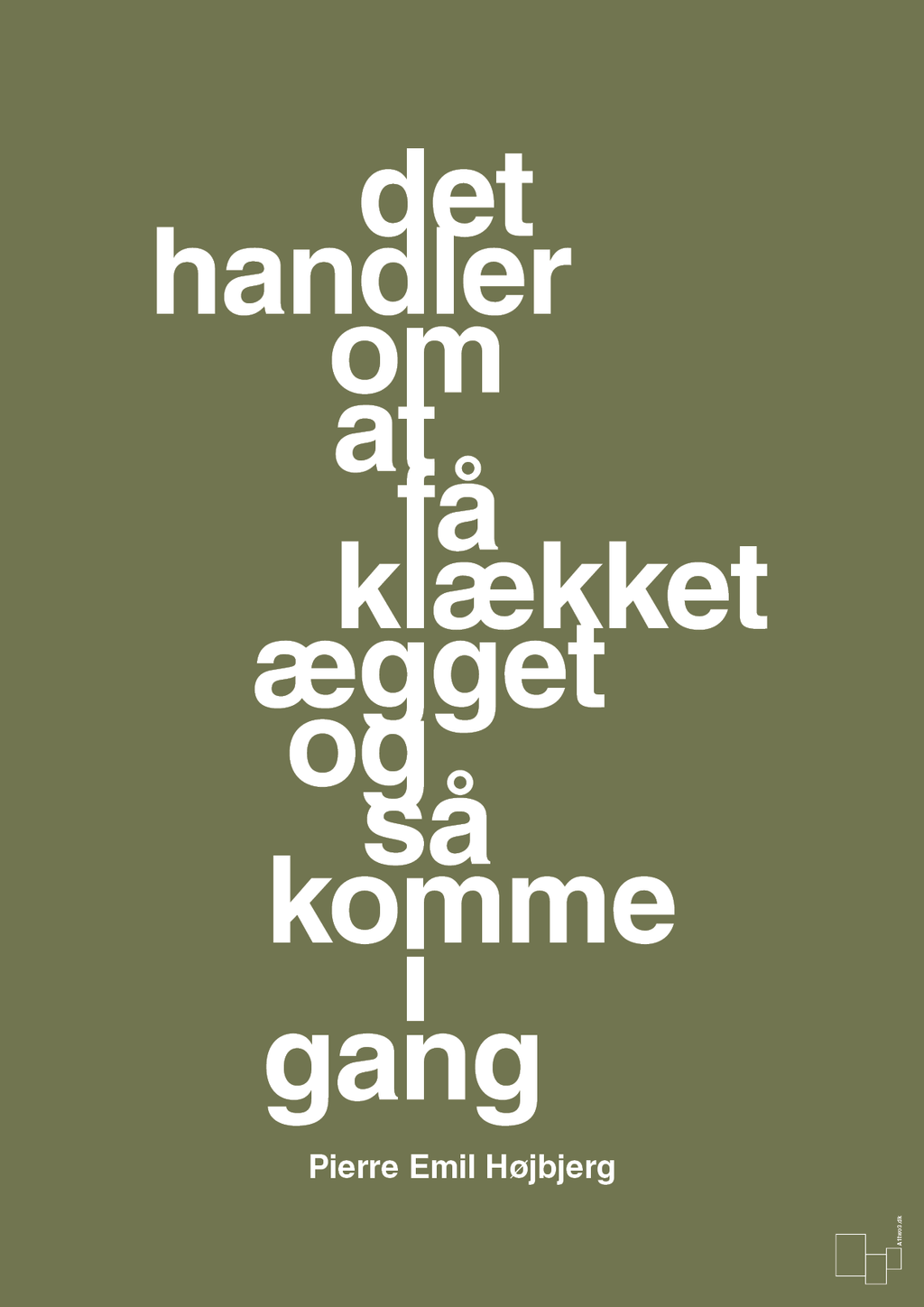 plakat: det handler om at få klækket ægget og så komme i gang - secret meadow-Fodbold-A1two3
