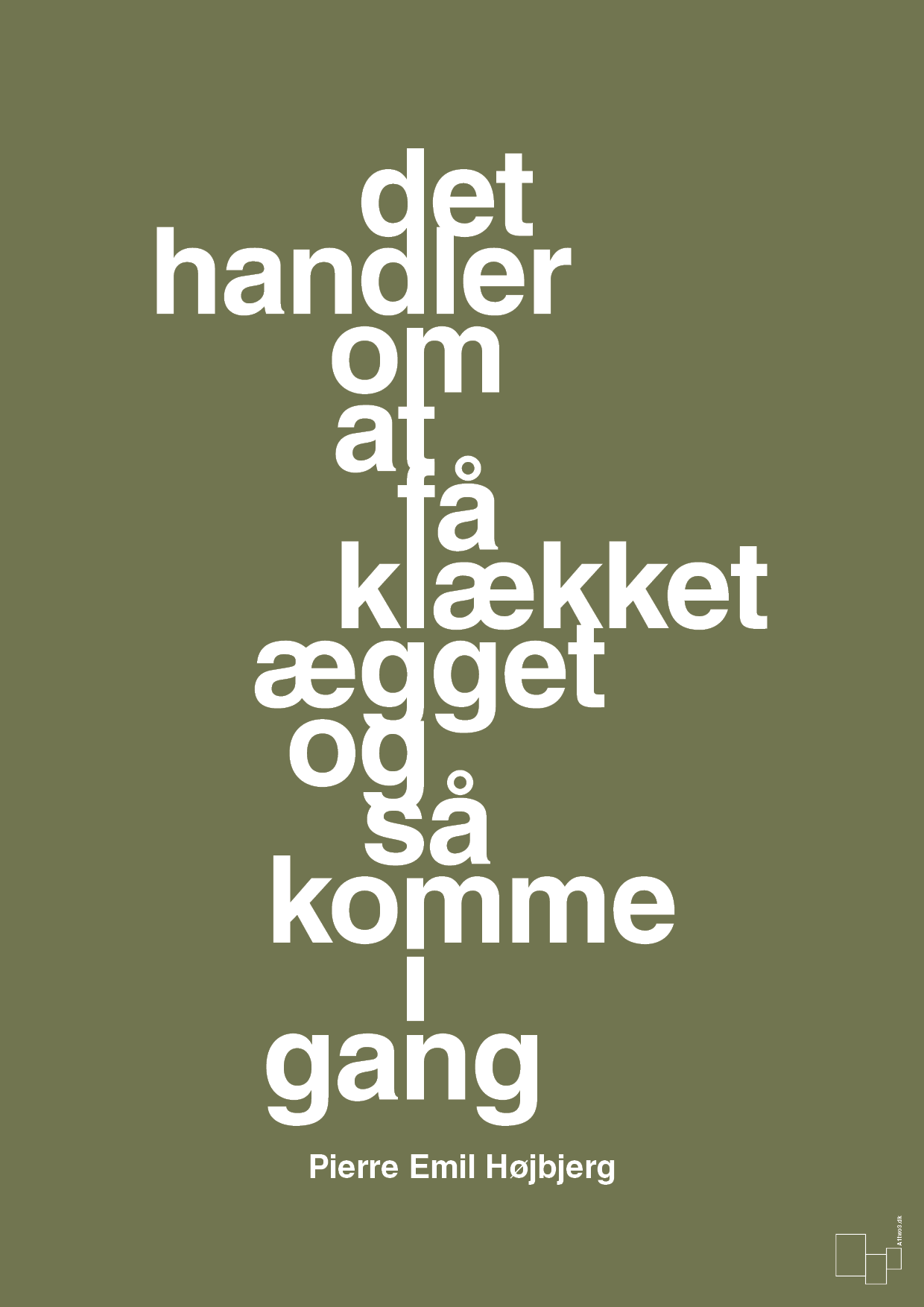 plakat: det handler om at få klækket ægget og så komme i gang - secret meadow-Fodbold-A1two3