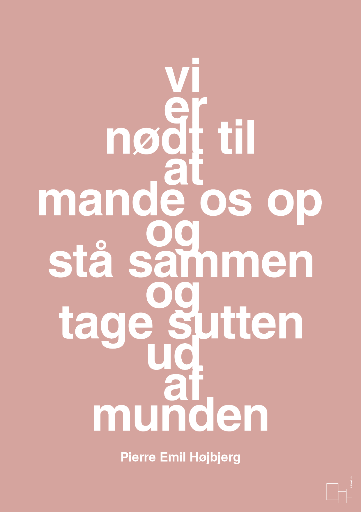plakat: vi er nødt til at mande os op og stå sammen og tage sutten ud af munden - bubble shell-Fodbold-A1two3