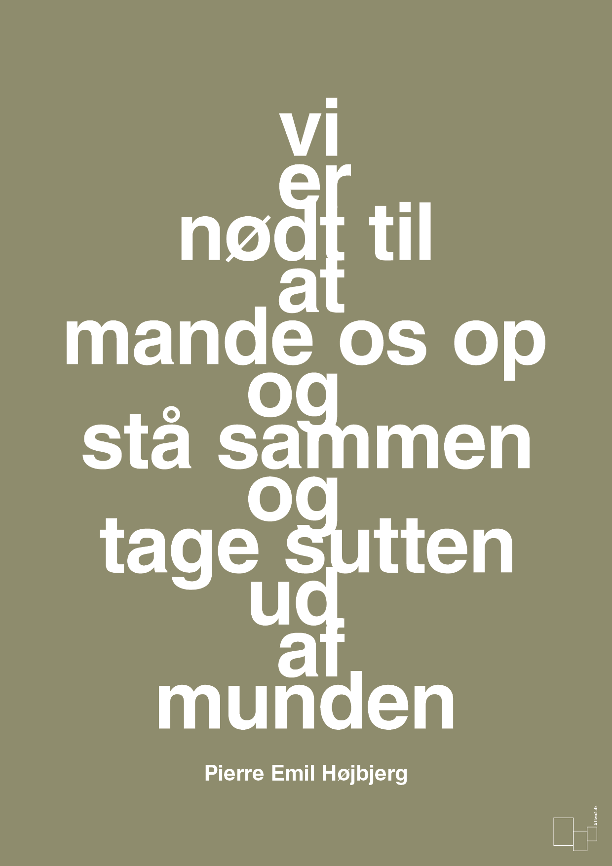 plakat: vi er nødt til at mande os op og stå sammen og tage sutten ud af munden - misty forrest-Fodbold-A1two3