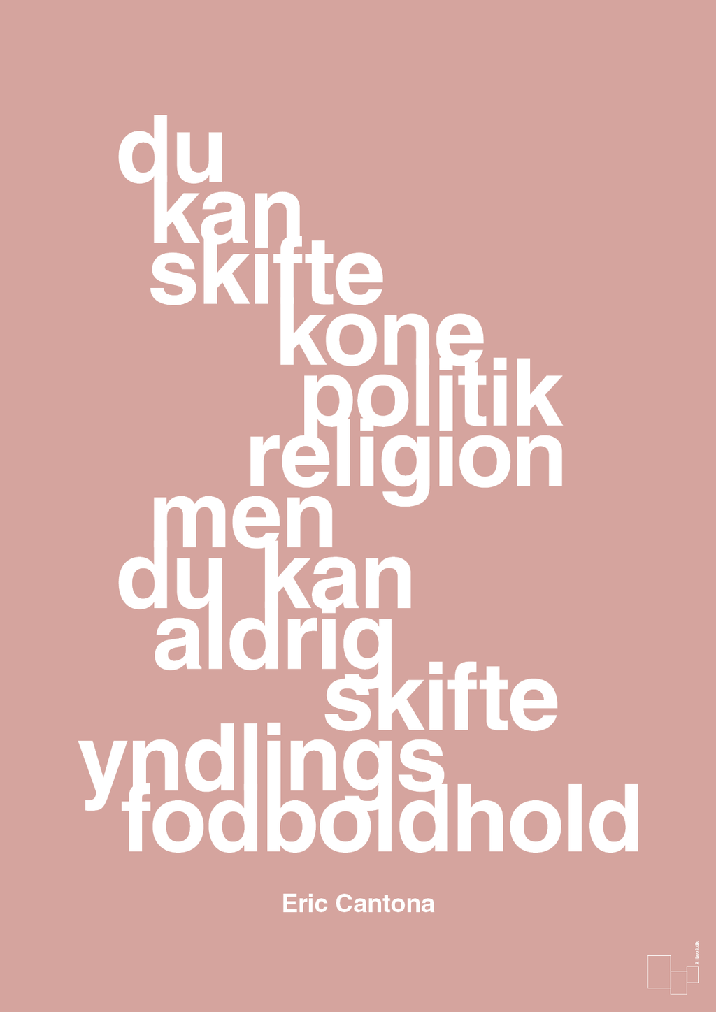 plakat: du kan skifte kone politik religion men du kan aldrig skifte yndlings-fodboldhold - bubble shell-Fodbold-A1two3