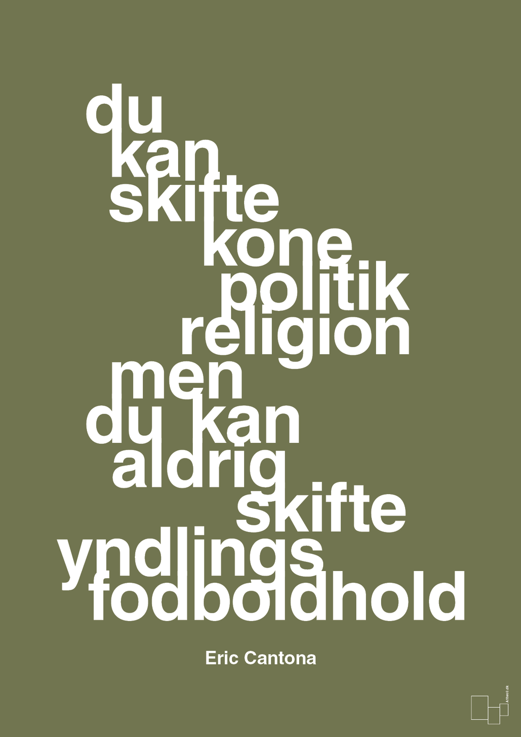 plakat: du kan skifte kone politik religion men du kan aldrig skifte yndlings-fodboldhold - secret meadow-Fodbold-A1two3