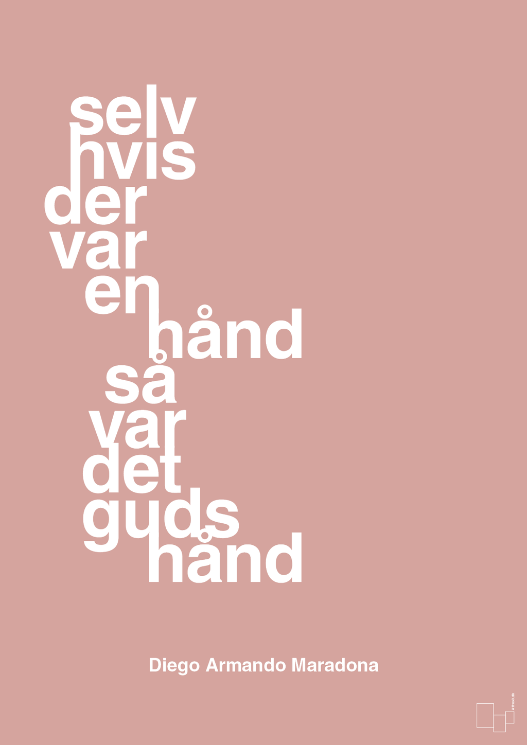 plakat: selv hvis der var en hånd så var det Guds hånd - bubble shell-Fodbold-A1two3