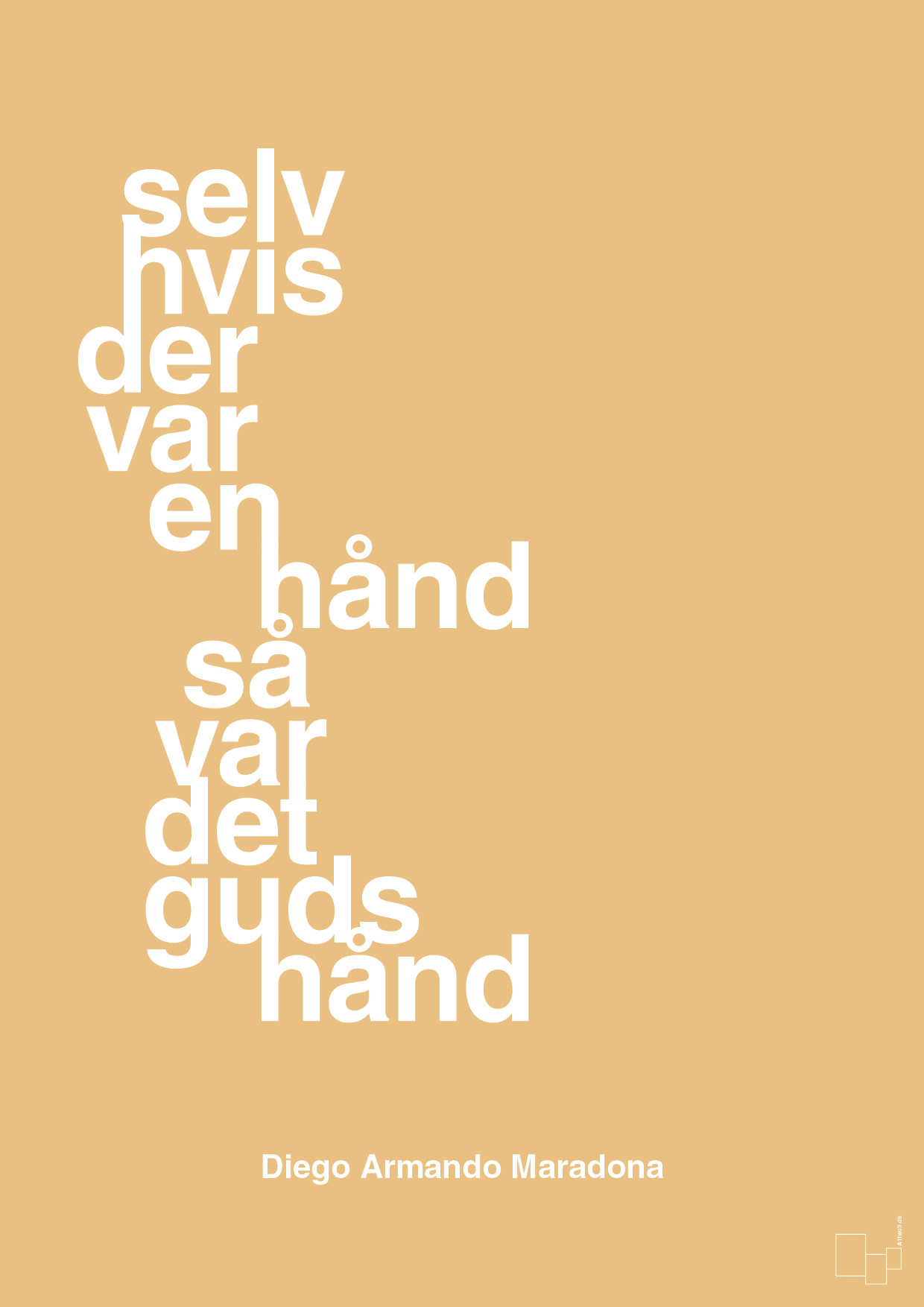plakat: selv hvis der var en hånd så var det Guds hånd - charismatic-Fodbold-A1two3