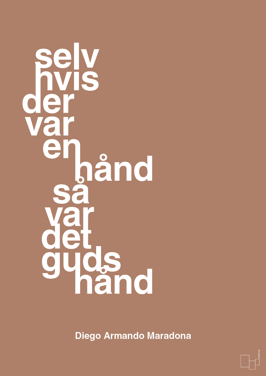 plakat: selv hvis der var en hånd så var det Guds hånd - cider spice-Fodbold-A1two3