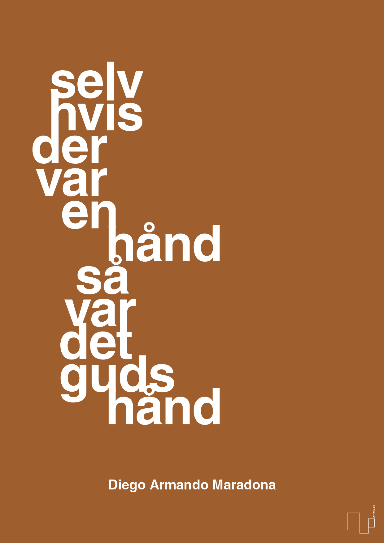 plakat: selv hvis der var en hånd så var det Guds hånd - cognac-Fodbold-A1two3