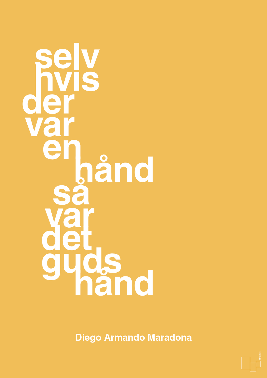 plakat: selv hvis der var en hånd så var det Guds hånd - honeycomb-Fodbold-A1two3