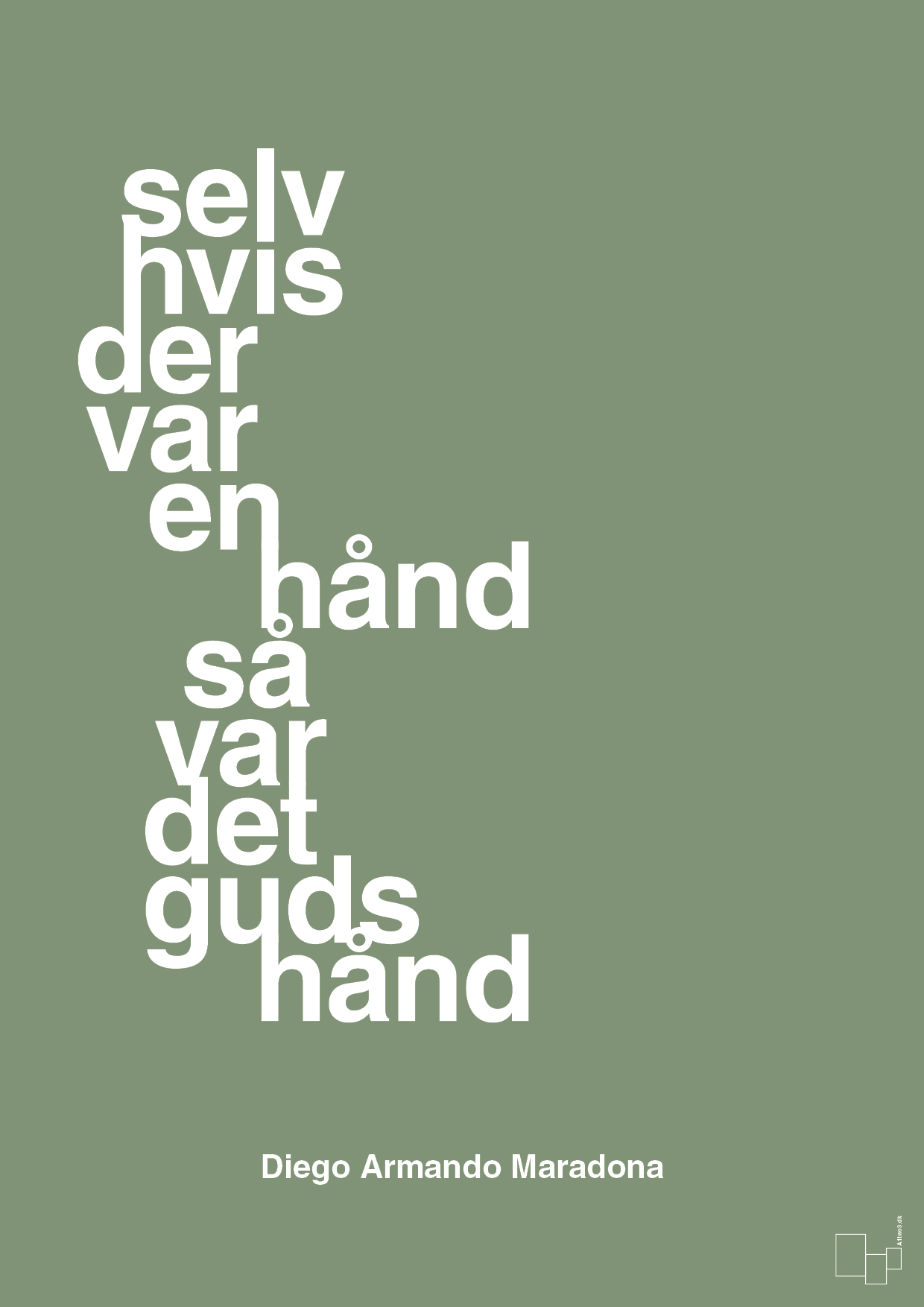 plakat: selv hvis der var en hånd så var det Guds hånd - jade-Fodbold-A1two3