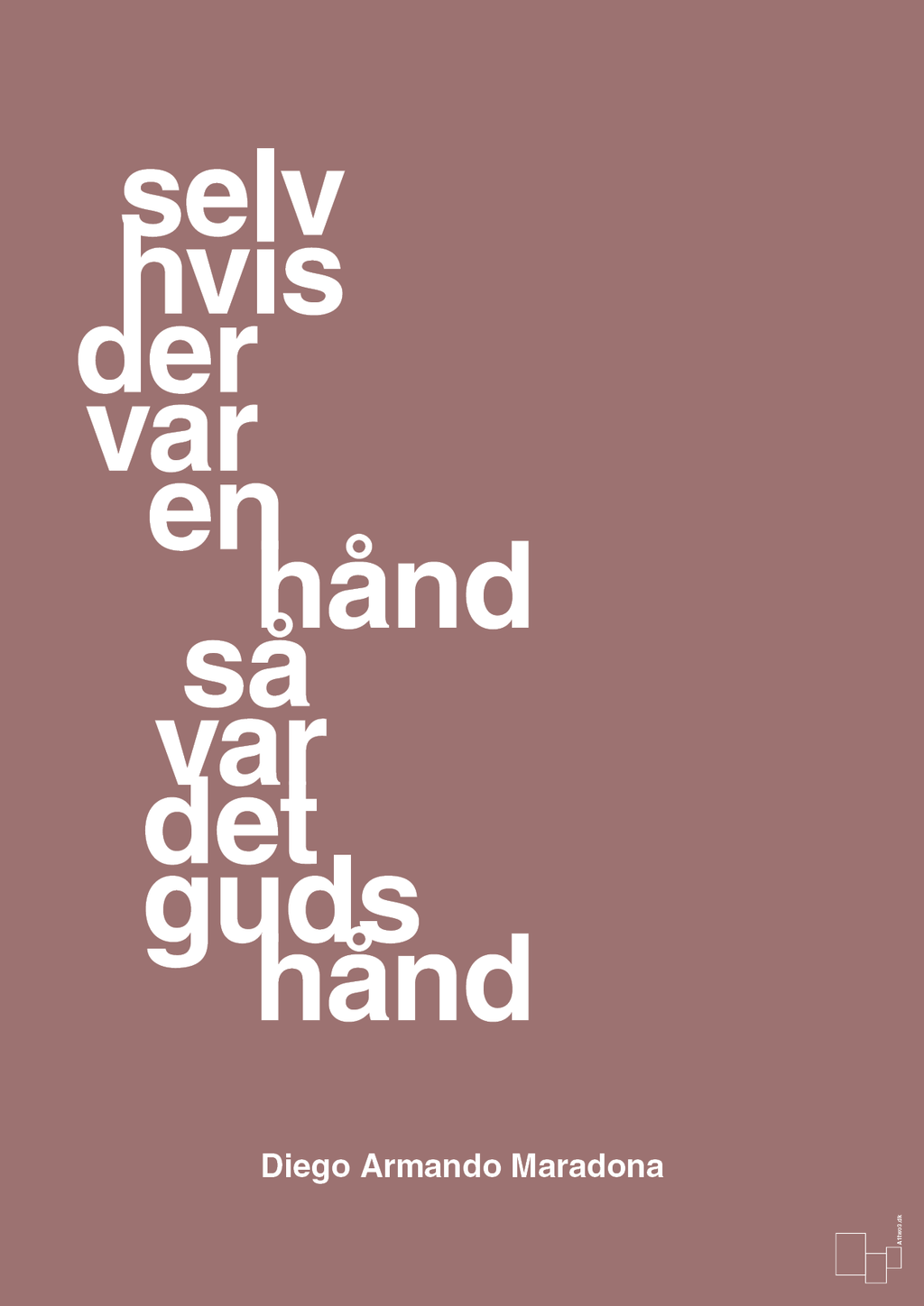 plakat: selv hvis der var en hånd så var det Guds hånd - plum-Fodbold-A1two3