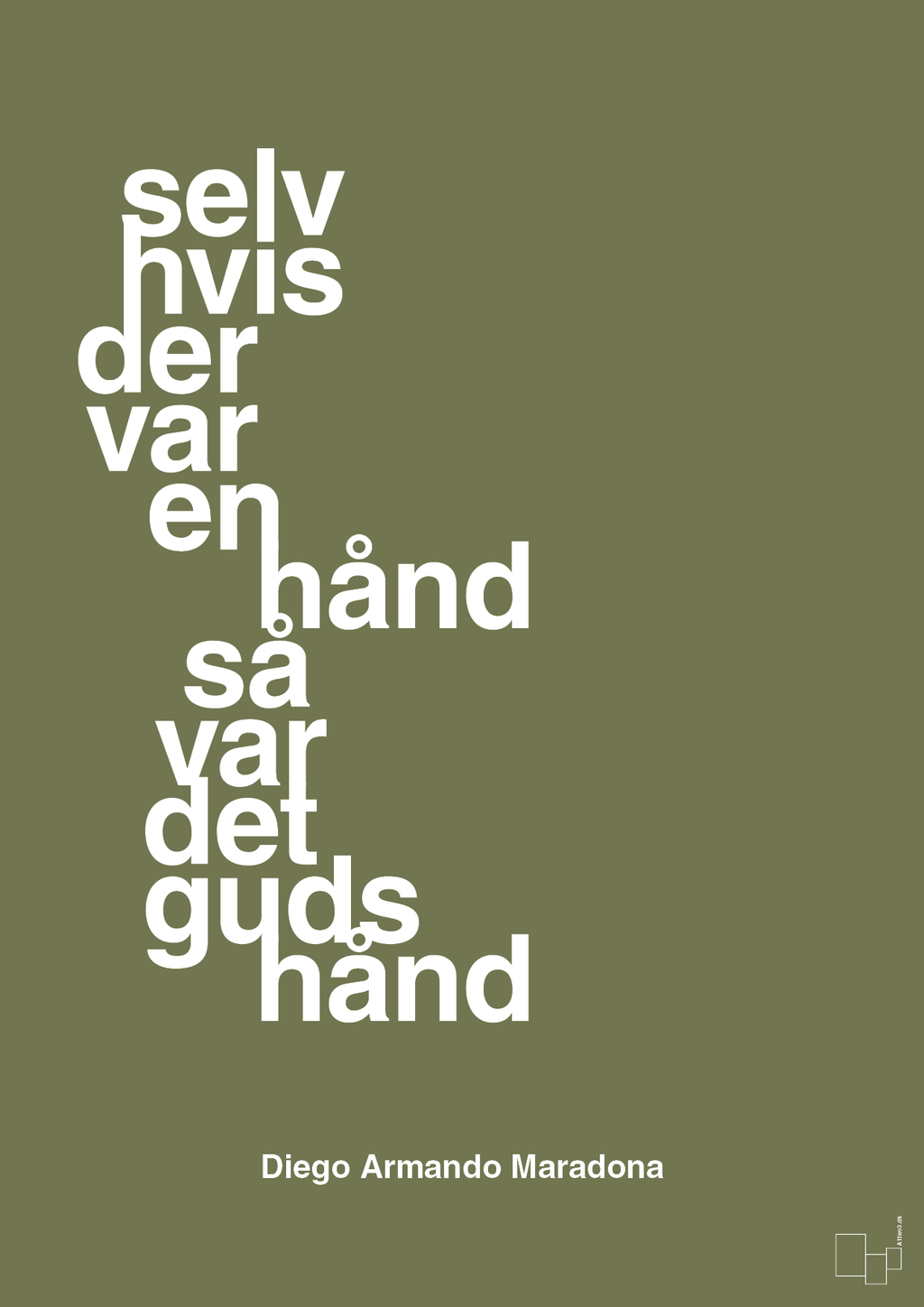 plakat: selv hvis der var en hånd så var det Guds hånd - secret meadow-Fodbold-A1two3