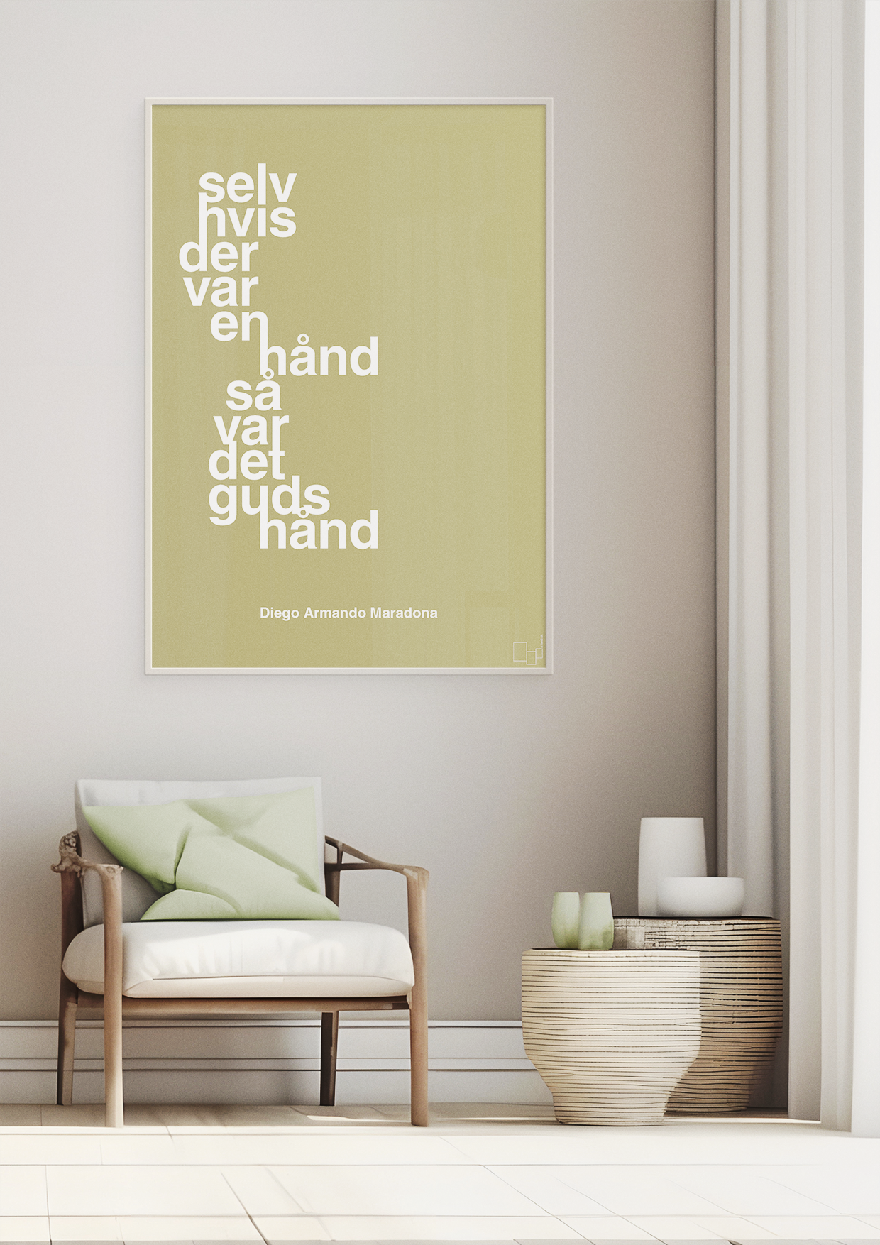 plakat: selv hvis der var en hånd så var det Guds hånd - light drizzle-Fodbold-A1two3