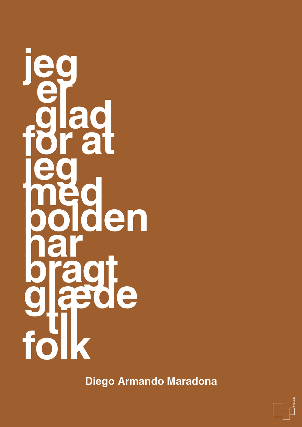 plakat: jeg er glad for at jeg med bolden har bragt glæde til folk - cognac-Fodbold-A1two3
